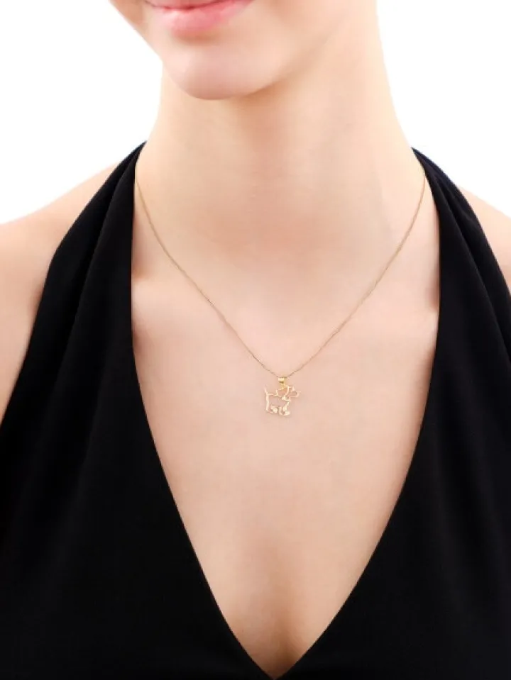 Złota zawieszka - piesek