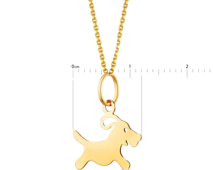 Złota zawieszka - piesek