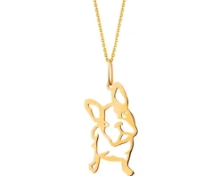 Złota zawieszka - piesek