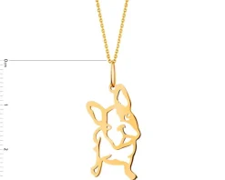 Złota zawieszka - piesek