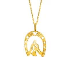 Złota zawieszka - podkowa