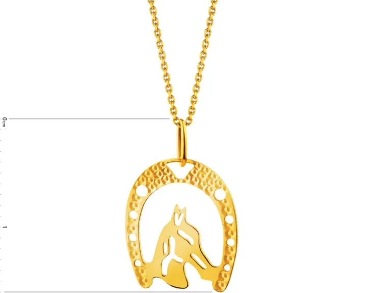 Złota zawieszka - podkowa