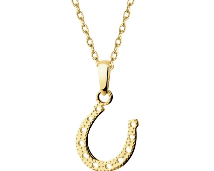 Złota zawieszka - podkowa