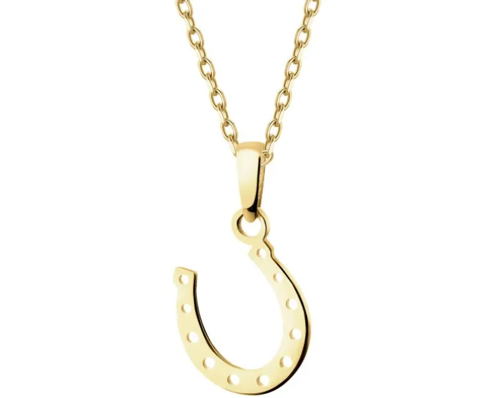 Złota zawieszka - podkowa