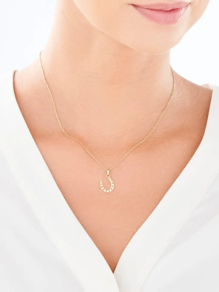 Złota zawieszka - podkowa