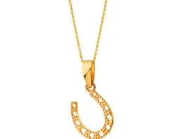 Złota zawieszka - podkowa