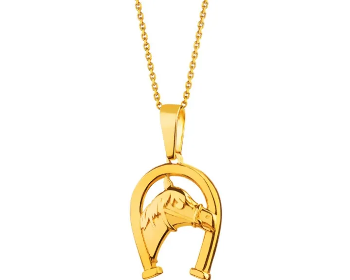 Złota zawieszka - podkowa