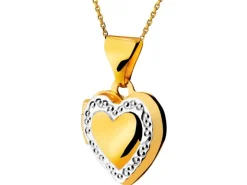 Złota zawieszka - puzderko - serce