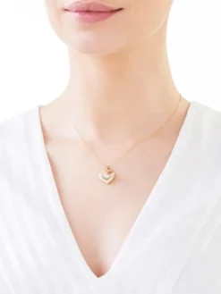 Złota zawieszka - puzderko - serce