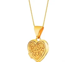 Złota zawieszka -  puzderko - serce
