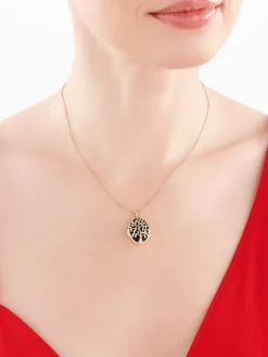 Złota zawieszka - puzderko - drzewko