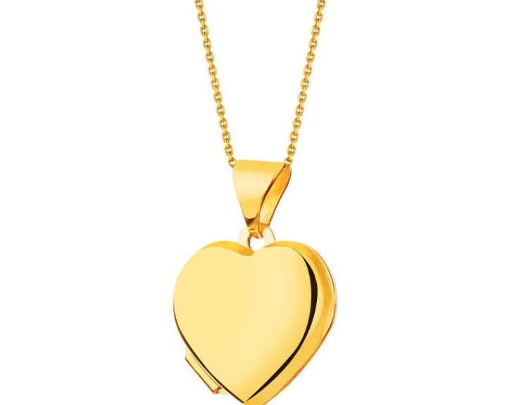 Złota zawieszka - puzderko - serce