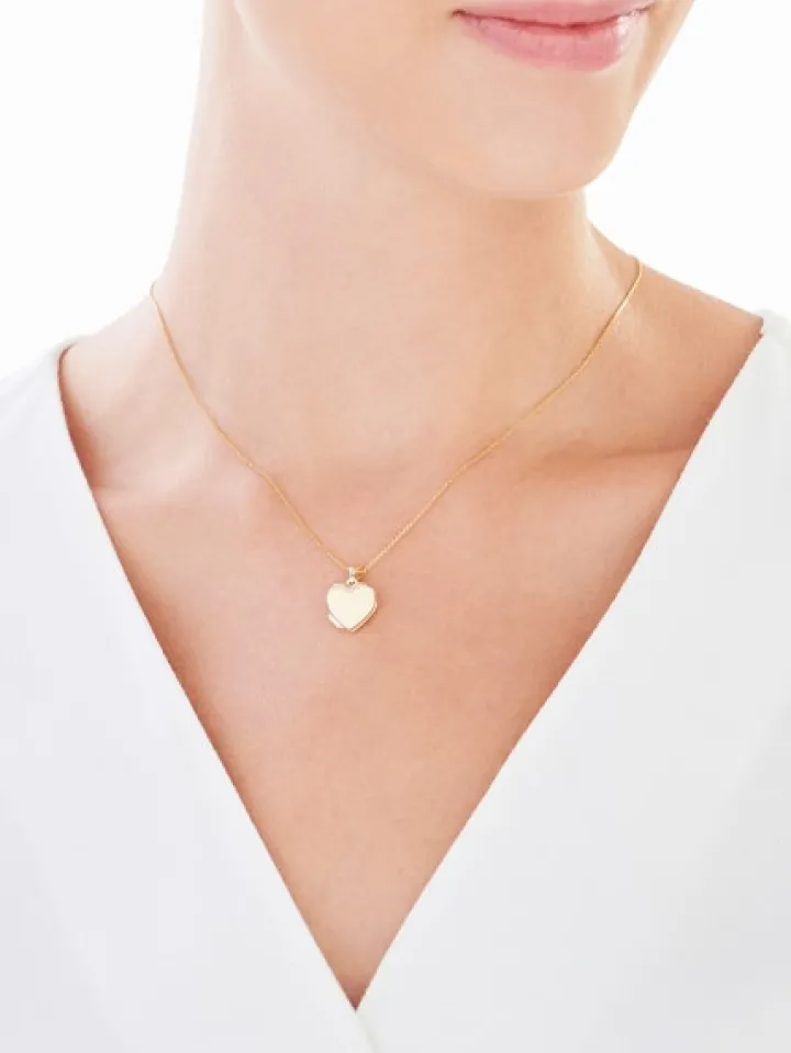 Złota zawieszka - puzderko - serce