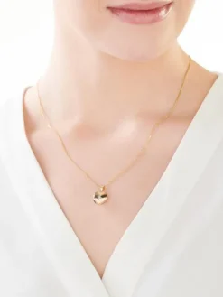 Złota zawieszka - puzderko - serce