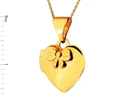 Złota zawieszka - puzderko - serce