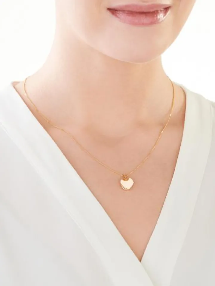 Złota zawieszka - puzderko - serce