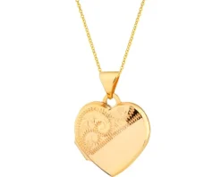 Złota zawieszka - puzderko - serce