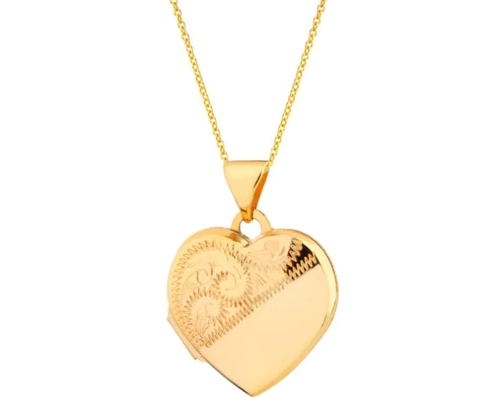 Złota zawieszka - puzderko - serce