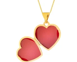 Złota zawieszka - puzderko - serce