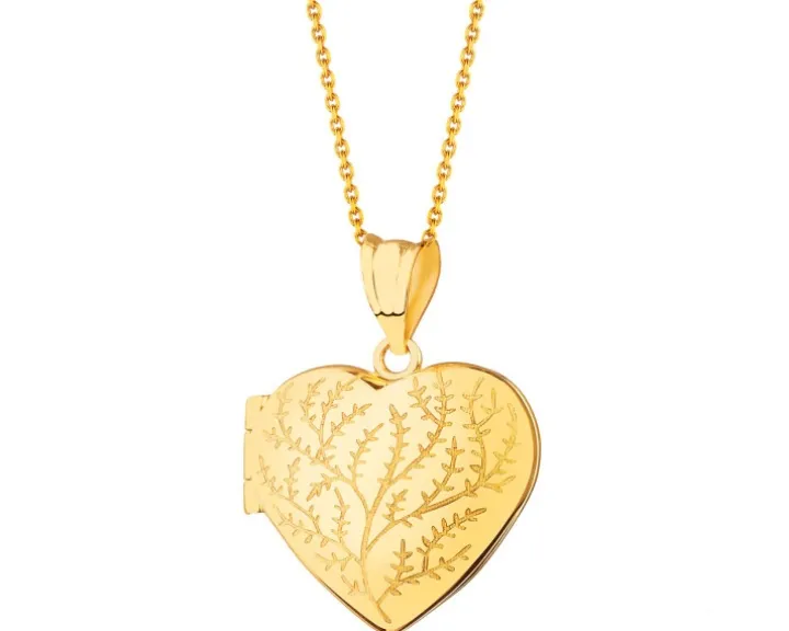 Złota zawieszka - puzderko - serce