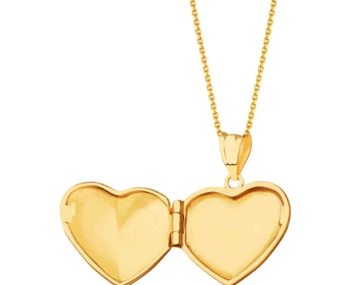 Złota zawieszka - puzderko - serce