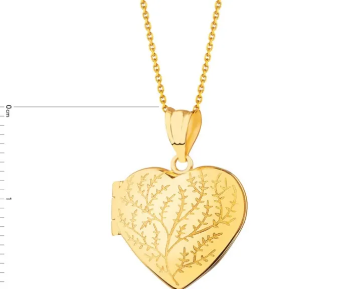 Złota zawieszka - puzderko - serce