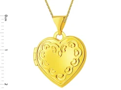 Złota zawieszka - puzderko - serce