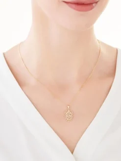 Złota zawieszka - róża