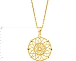 Złota zawieszka - rozeta