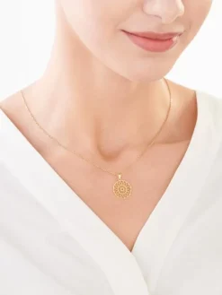 Złota zawieszka - rozeta