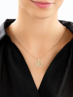 Złota zawieszka - rozeta