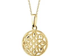 Złota zawieszka - rozeta