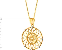 Złota zawieszka - rozeta