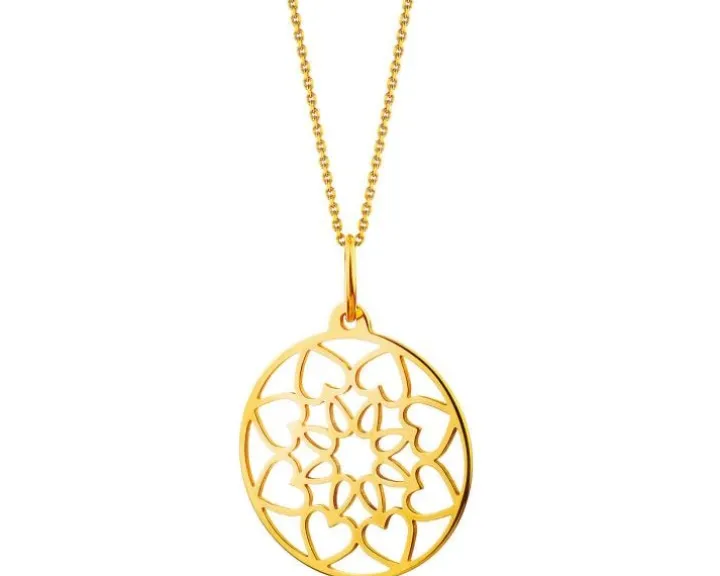 Złota zawieszka - rozeta