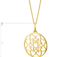 Złota zawieszka - rozeta