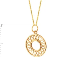 Złota zawieszka - rozeta