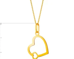 Złota zawieszka - serca