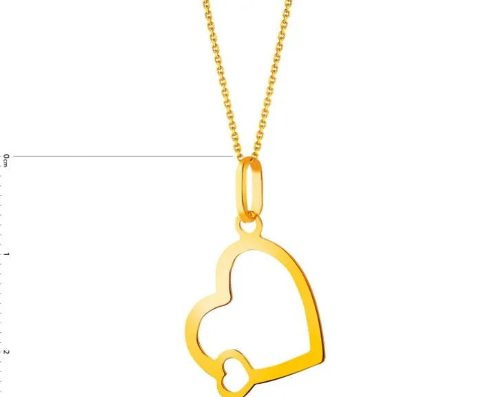 Złota zawieszka - serca