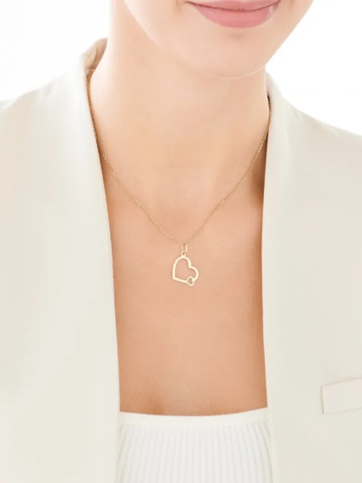 Złota zawieszka - serca