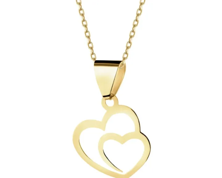 Złota zawieszka - serca