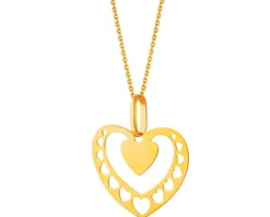 Złota zawieszka - serca