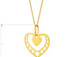Złota zawieszka - serca