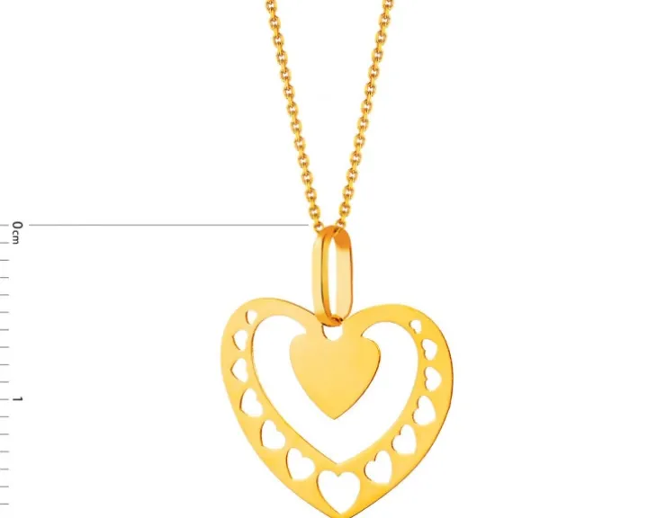Złota zawieszka - serca