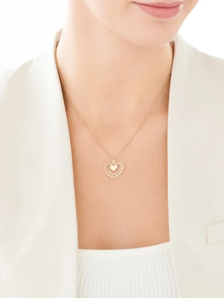 Złota zawieszka - serca
