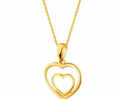 Złota zawieszka - serca