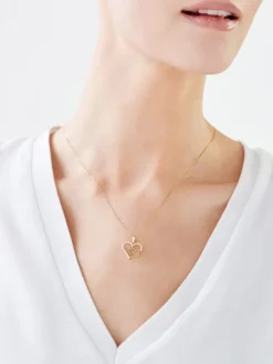 Złota zawieszka - serca