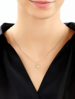 Złota zawieszka - serca