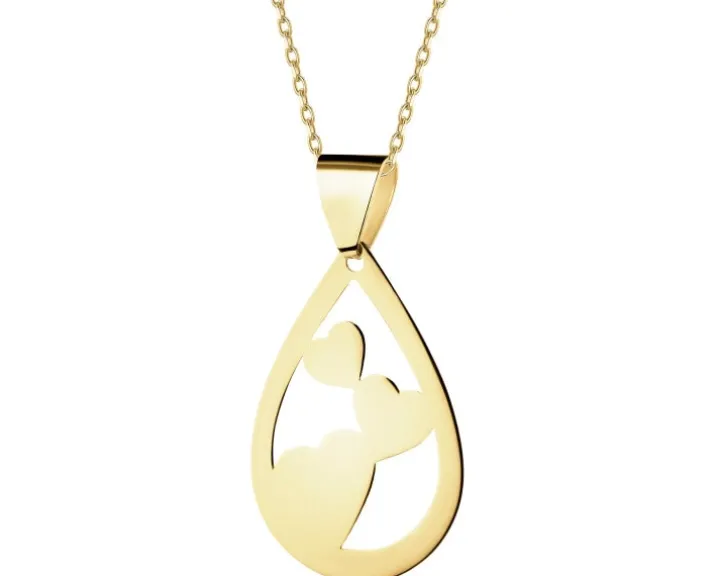 Złota zawieszka - serca