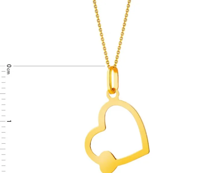 Złota zawieszka - serca