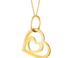 Złota zawieszka - serca